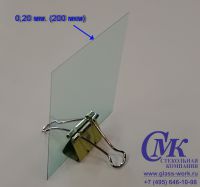 Тонкое цветное стекло толщиной 0,2 мм.